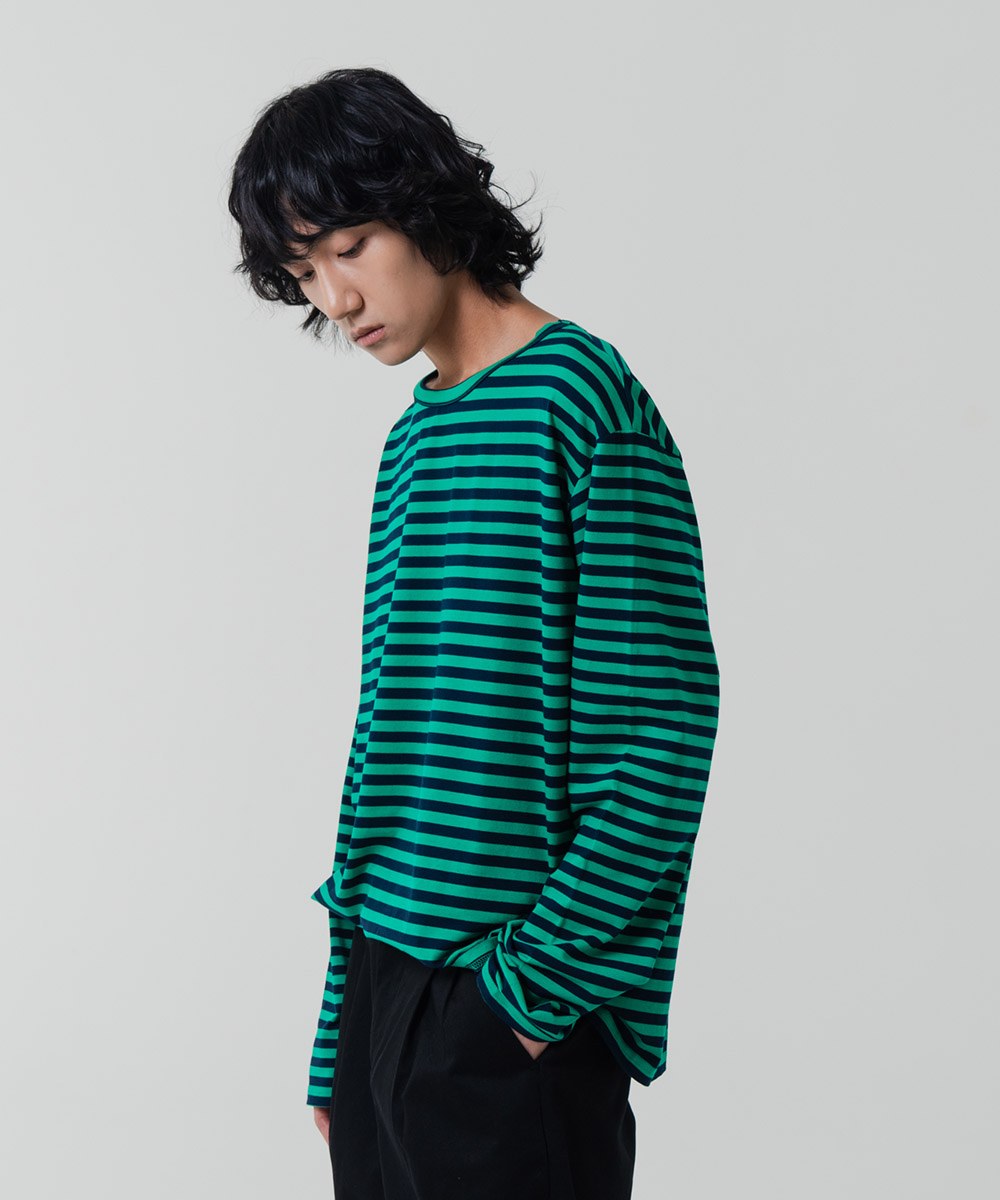 條紋長袖TEE LAYERING STRIPE T-SHIRT-ALL SEASON