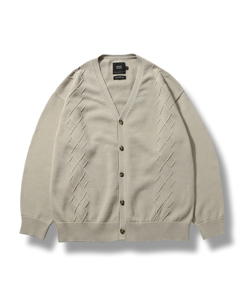 菱格麻花針織外套 ARGYLE CABLE KNIT CARDIGAN