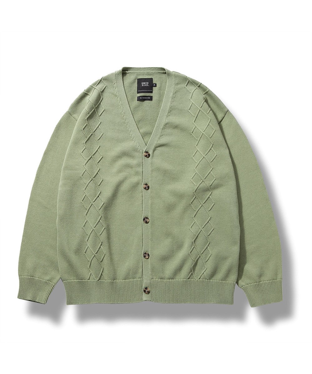 菱格麻花針織外套 ARGYLE CABLE KNIT CARDIGAN