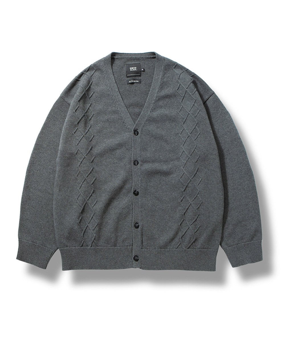 菱格麻花針織外套 ARGYLE CABLE KNIT CARDIGAN