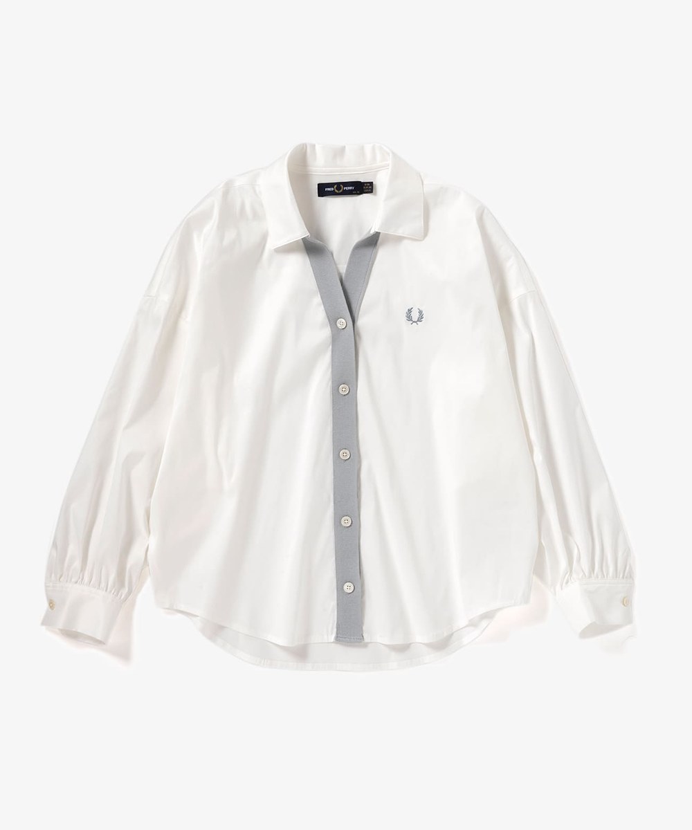 F8674 RIBBED SHIRT CARDIGAN 羅紋滾邊開襟衫