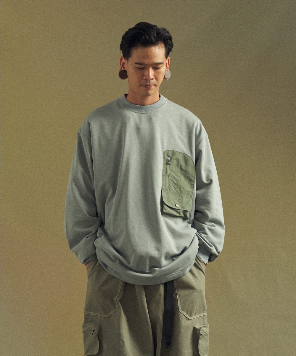 口袋長TEE Ripstop Pocket Lite Sweater