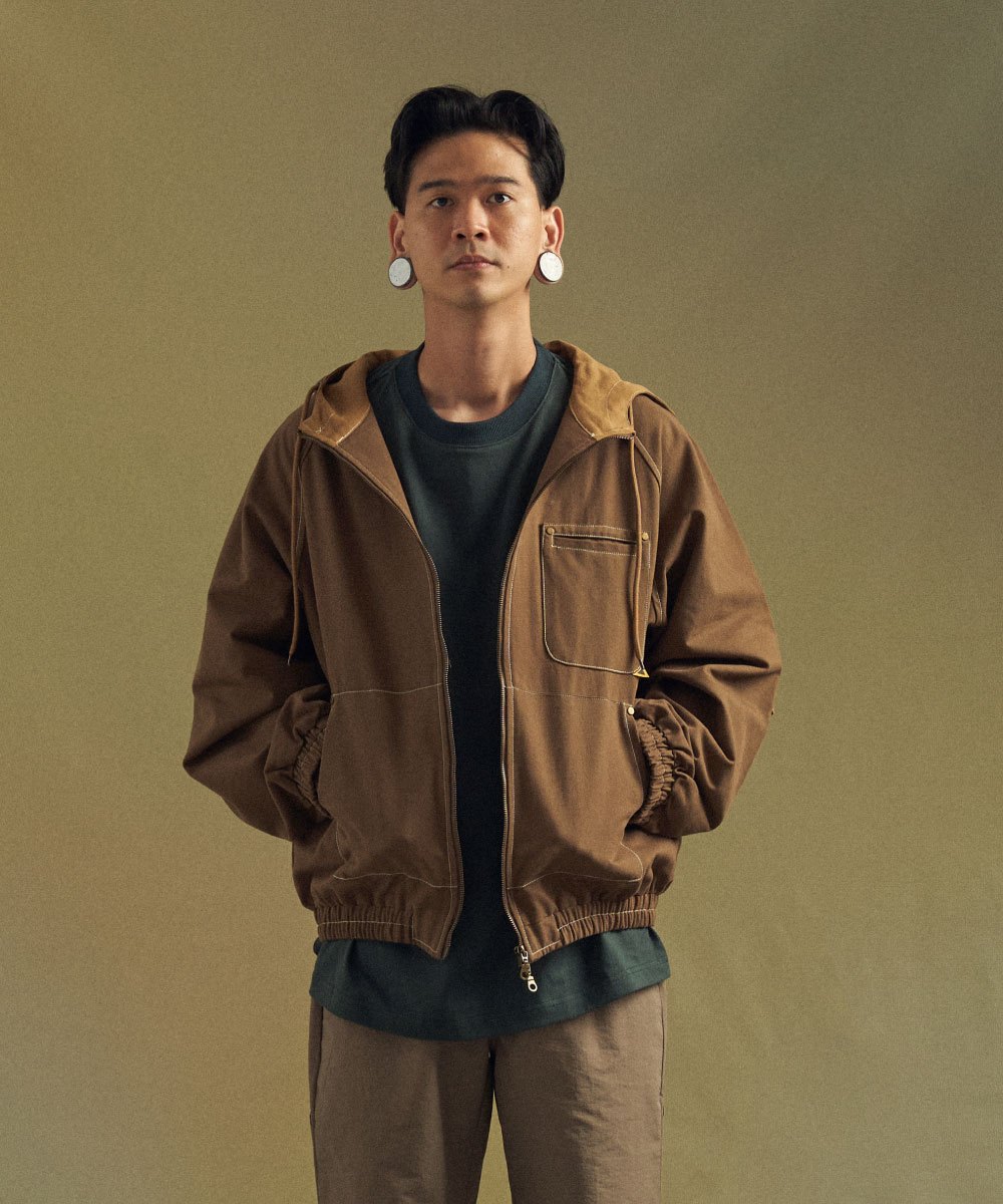 水洗連帽外套 Washed Canvas Hooded Jacket