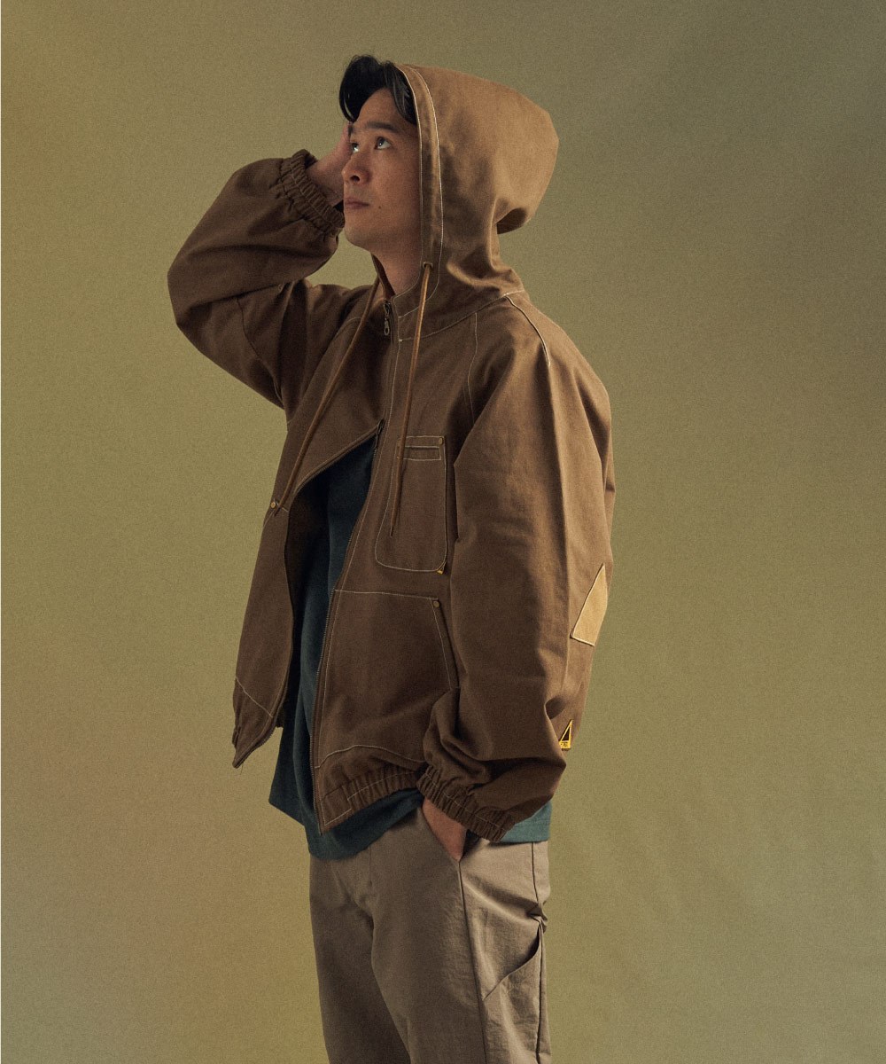 水洗連帽外套 Washed Canvas Hooded Jacket