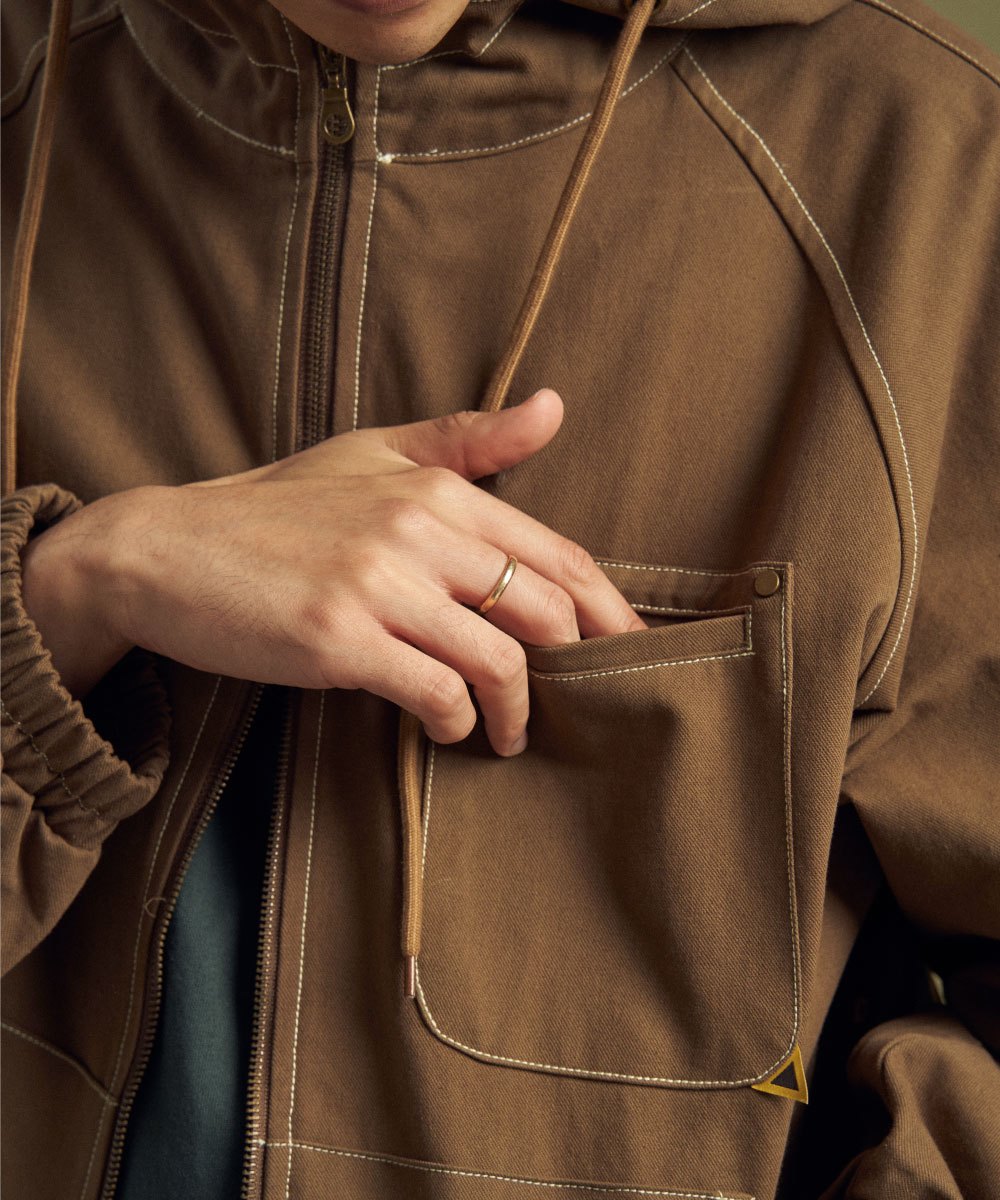 水洗連帽外套 Washed Canvas Hooded Jacket