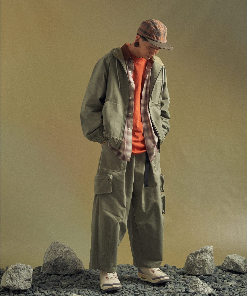 水洗連帽外套 Washed Canvas Hooded Jacket