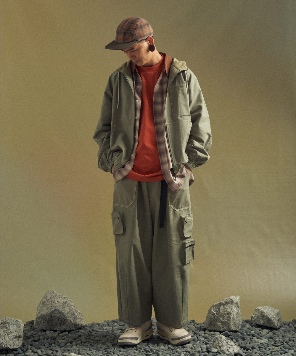 水洗連帽外套 Washed Canvas Hooded Jacket