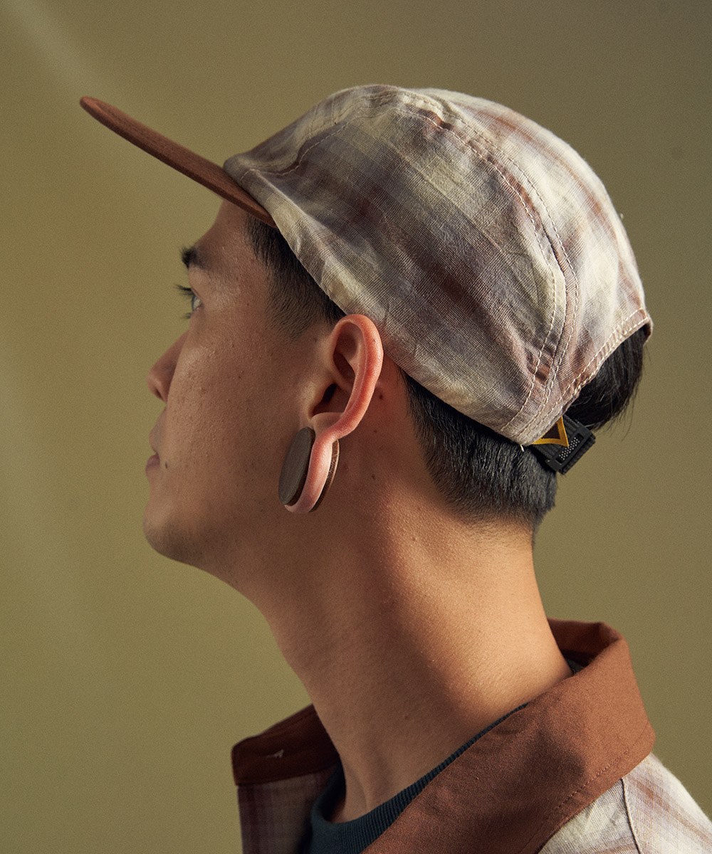 格紋便帽 5 Panel Plaid Cap