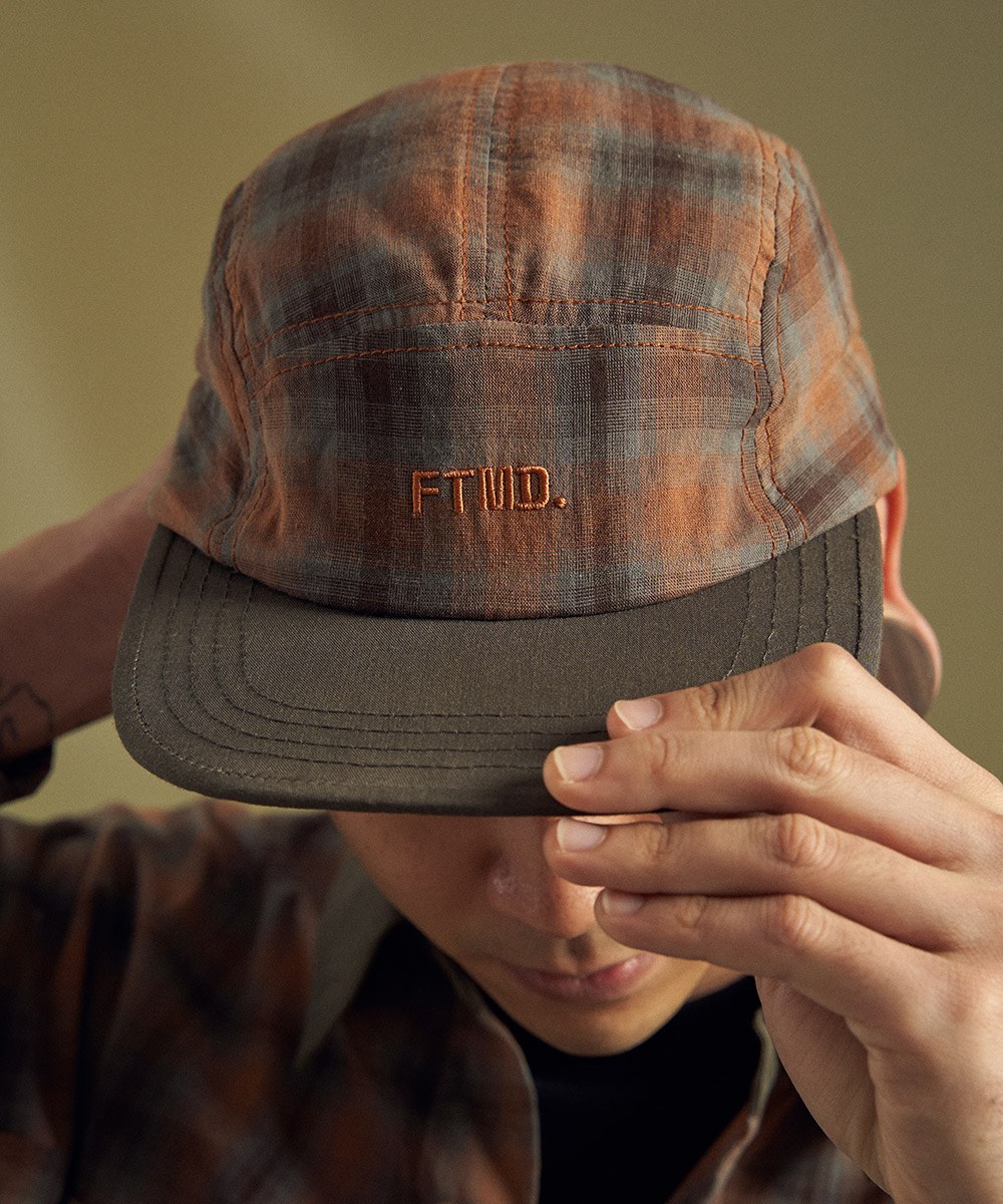 格紋便帽 5 Panel Plaid Cap