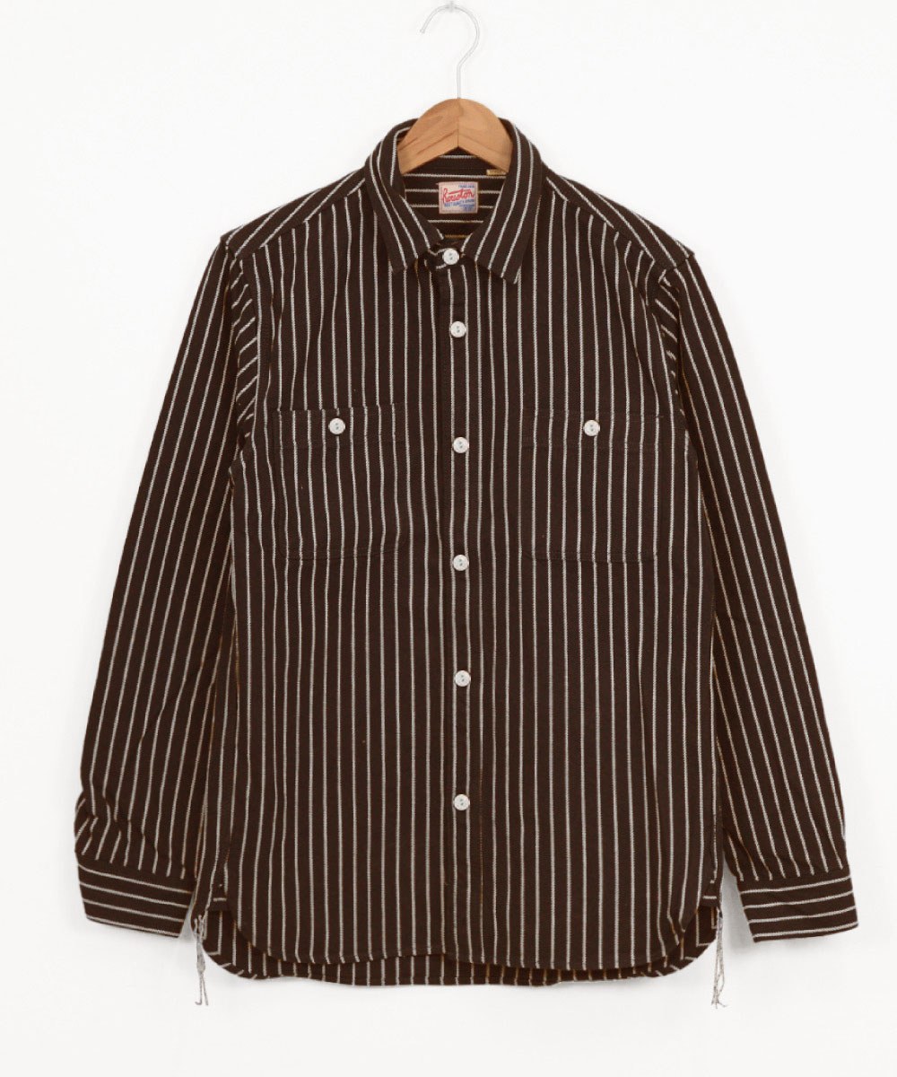 直條紋長袖襯衫 STRIPE VIYELLA SHIRT