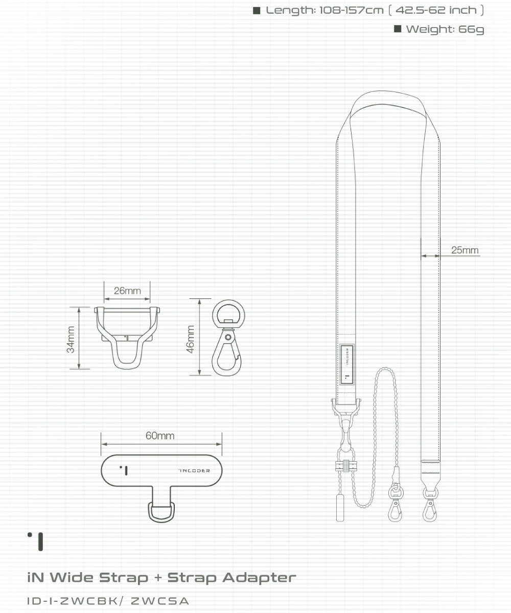 織帶掛繩＊手機夾片 iN Wide Strap＊Strap Adapter