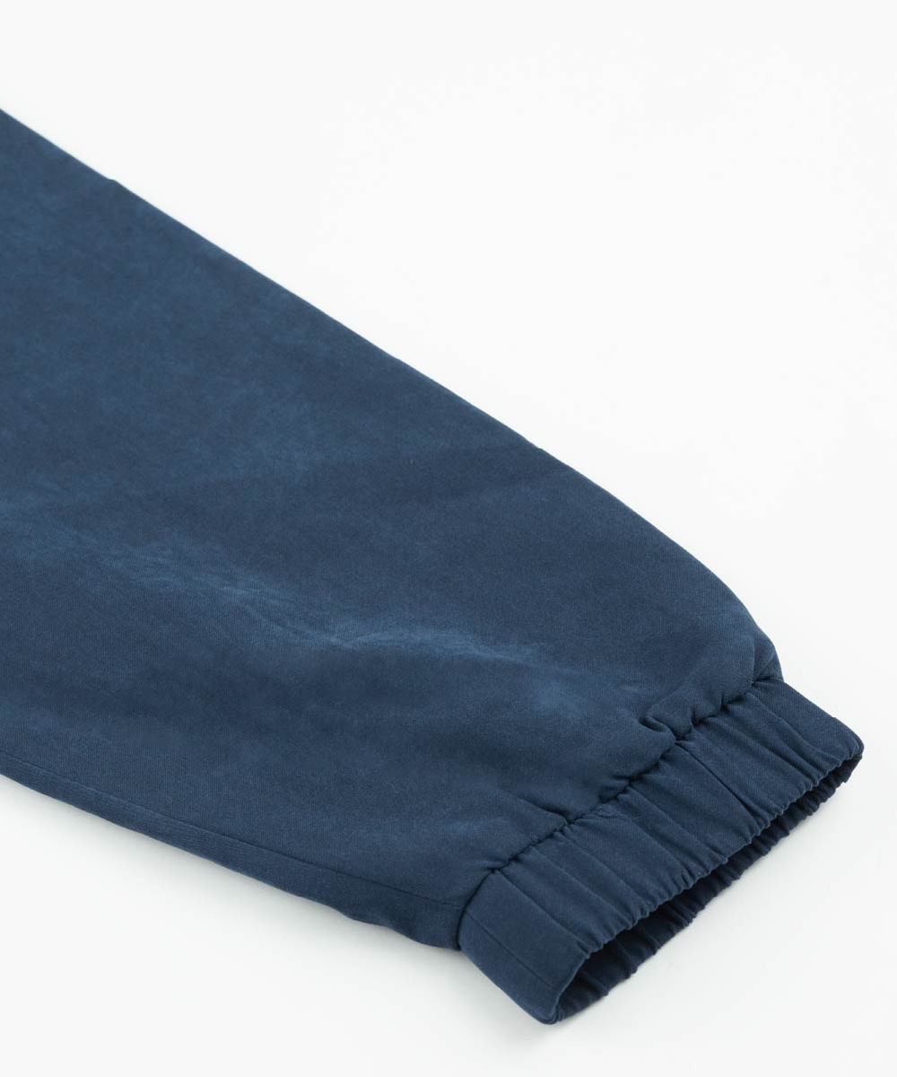 微落肩麂皮哈靈頓外套