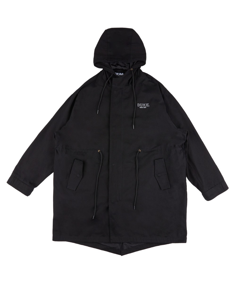 落肩兩穿式連帽大衣