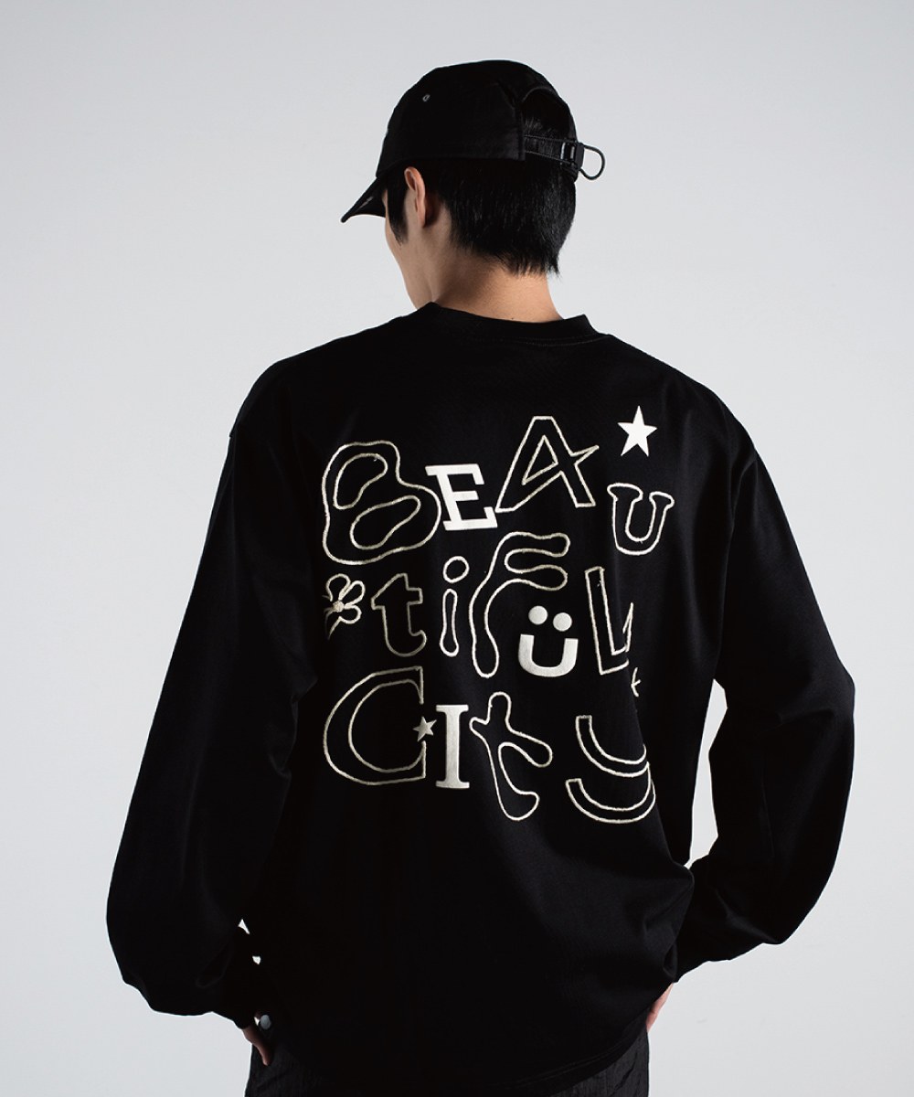 nozzle quiz X SENSE OF PLACE 聯名長Tee BTFC Print LS Tee