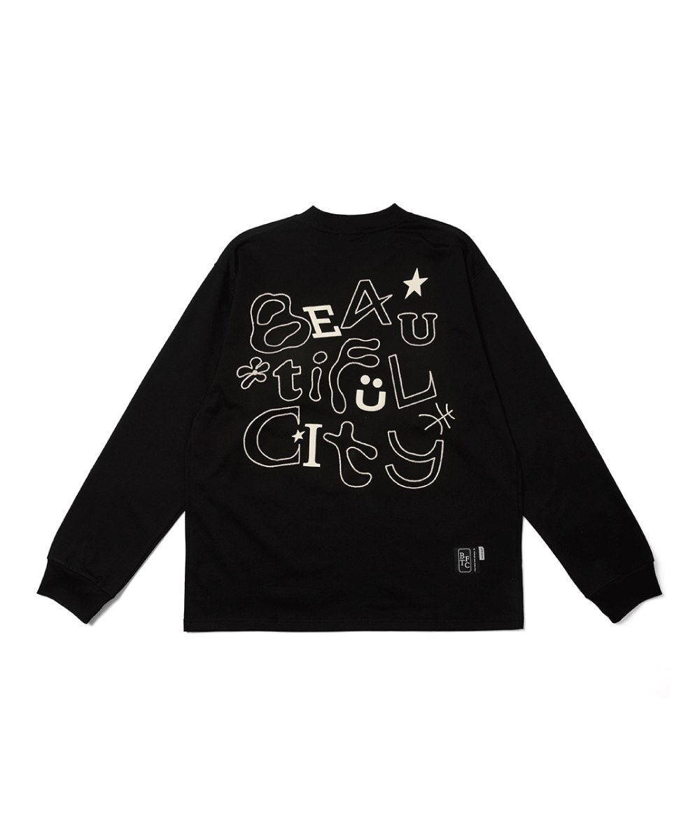 nozzle quiz X SENSE OF PLACE 聯名長Tee BTFC Print LS Tee