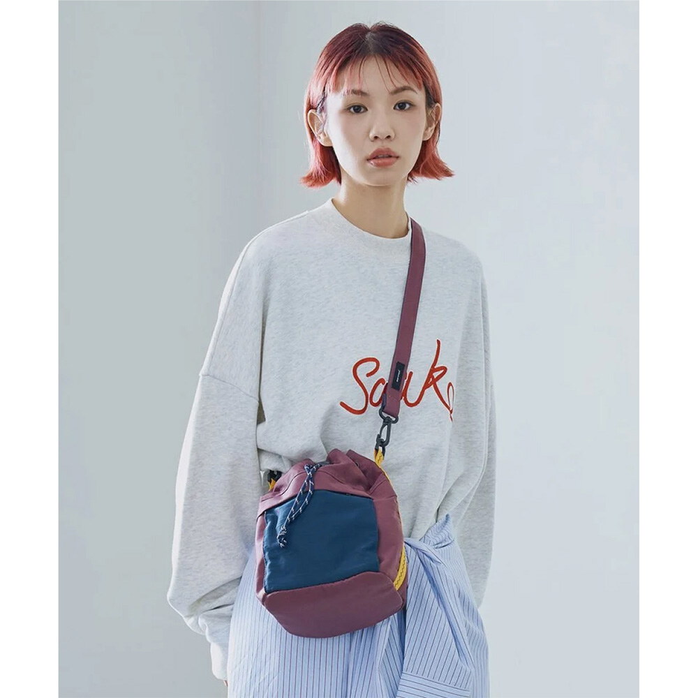 防潑水拼接水桶包 (中)