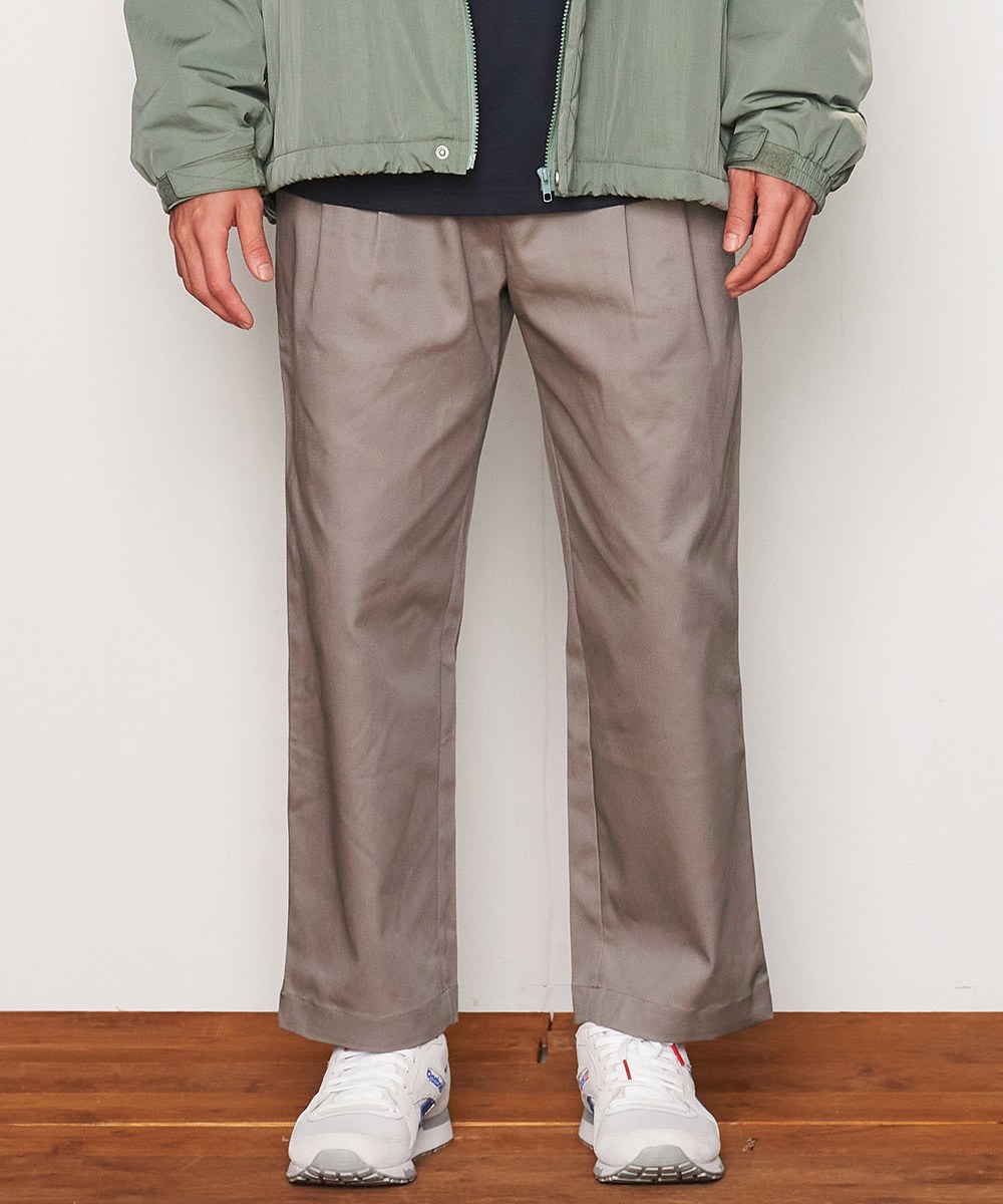 百搭打褶錐形長褲