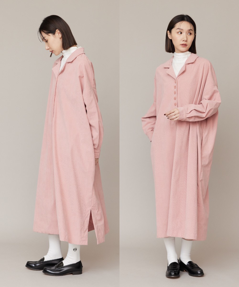 燈心絨襯衫洋裝