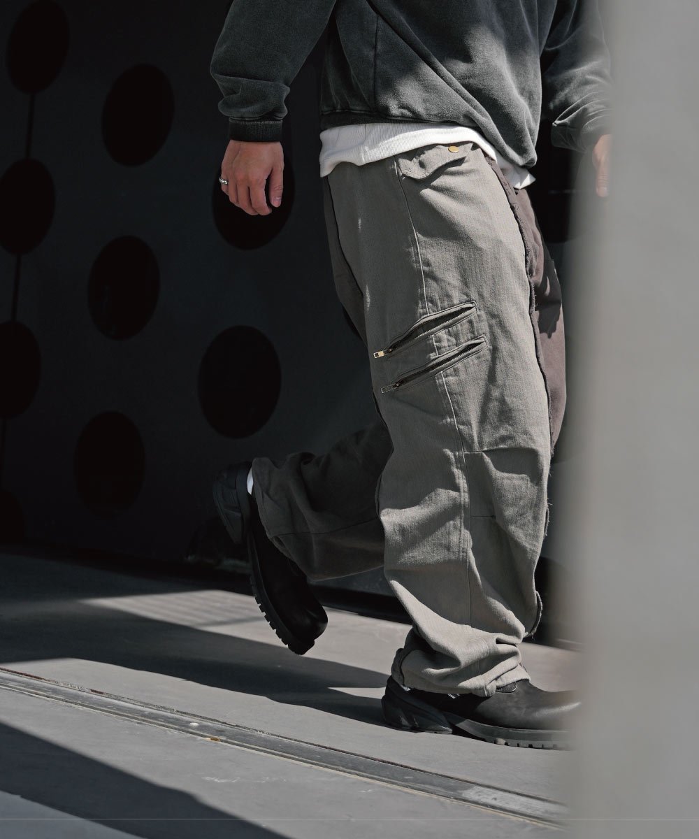 拼布抽鬚長褲 DECONSTRUCTED CARGO PANTS