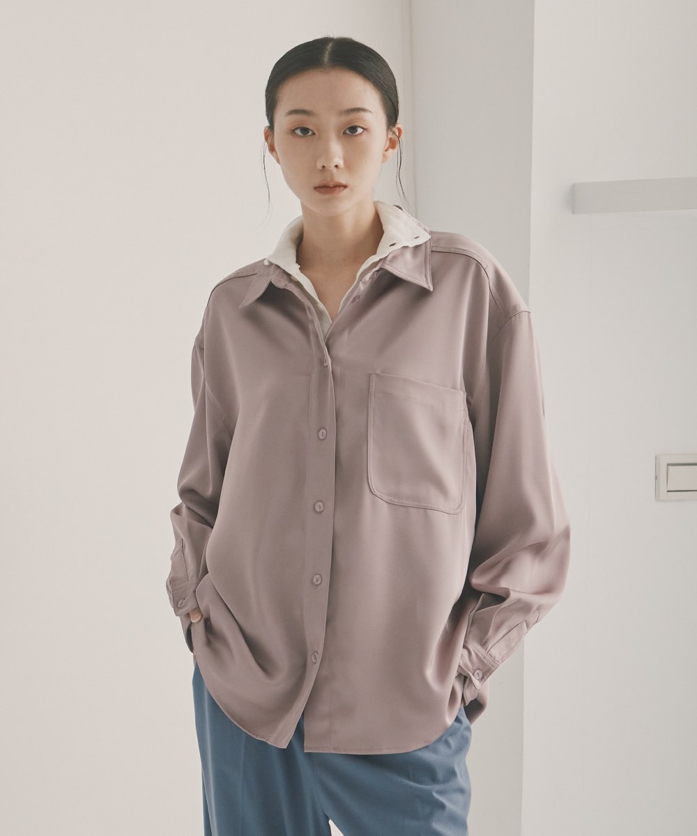 Silky Drape Volume Shirt