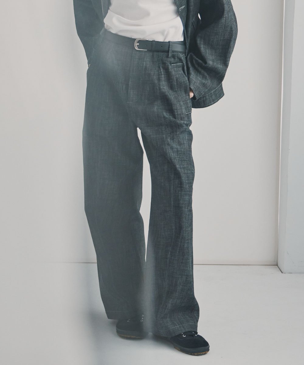 Curve Cut Denim Trousers