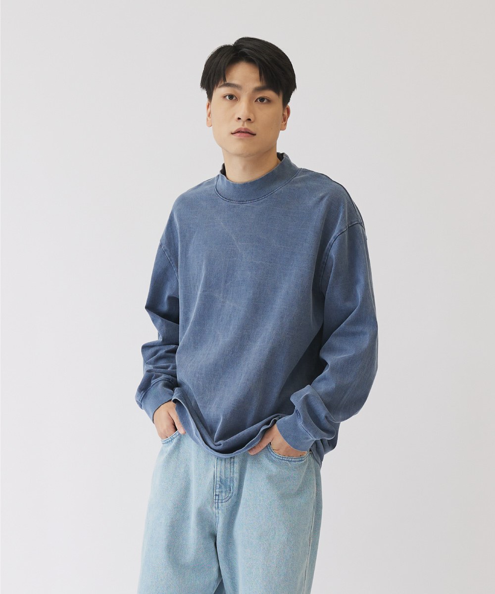 小P社長中高領重磅長TEE