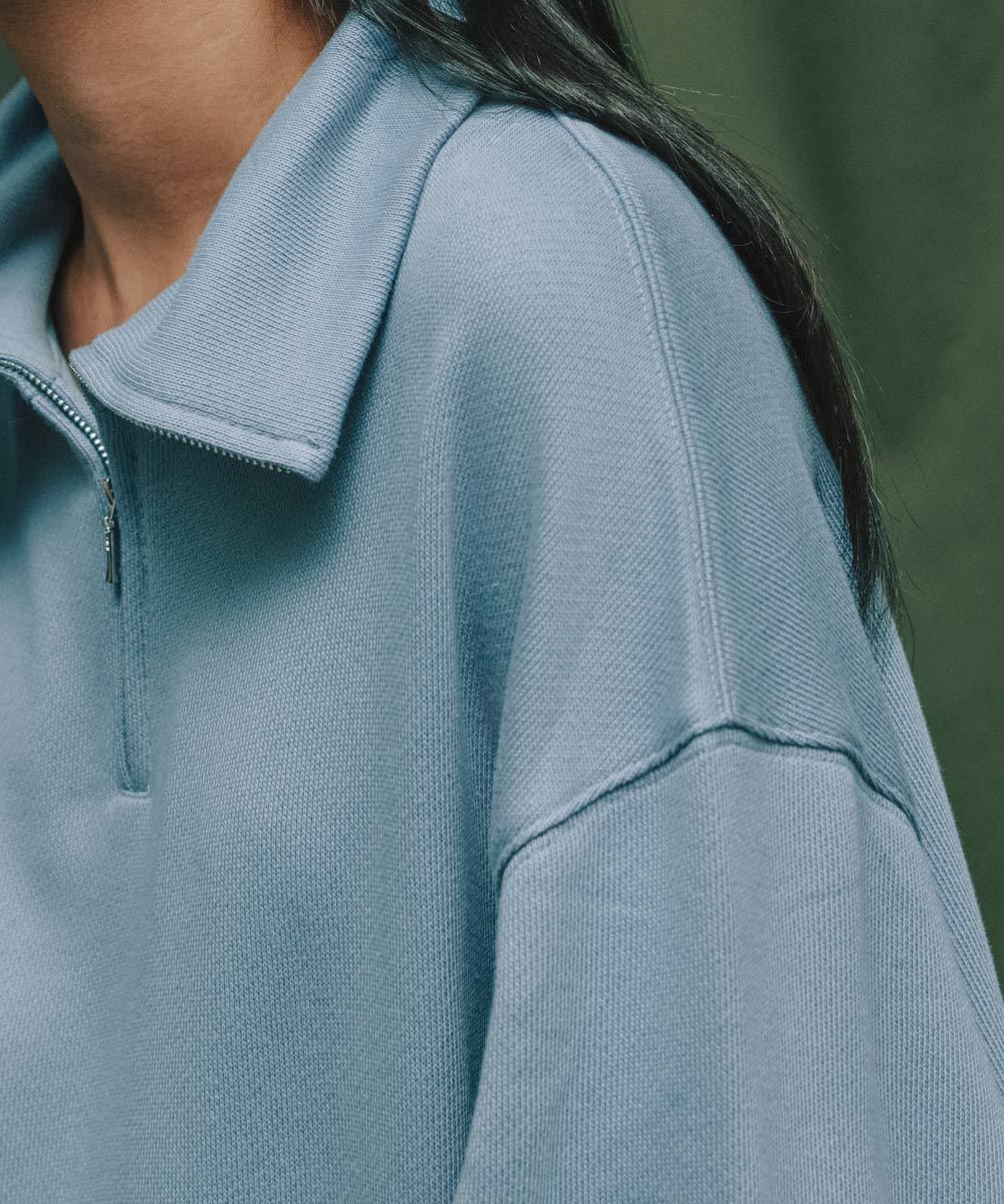 Relax WEAR 寬版披領針織長TEE