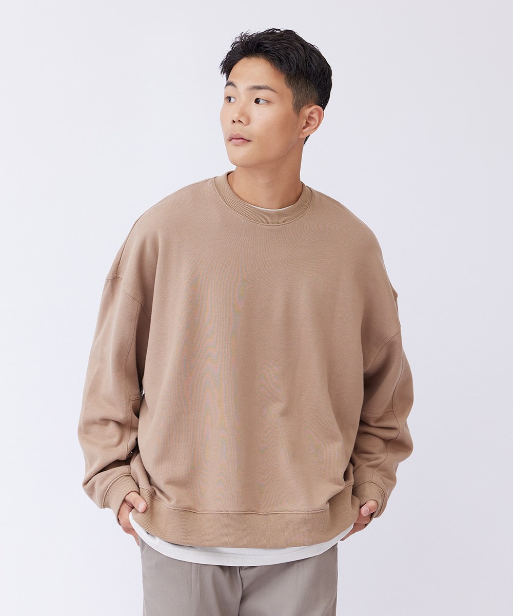 Oversized寬鬆多色圓領大學Tee