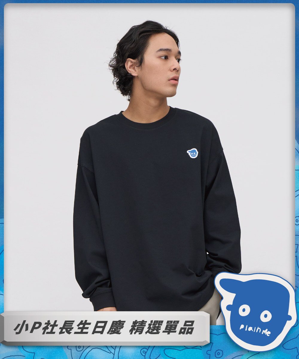 小P社長logo多色長袖TEE