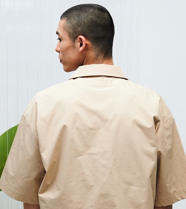 半門襟短袖襯衫