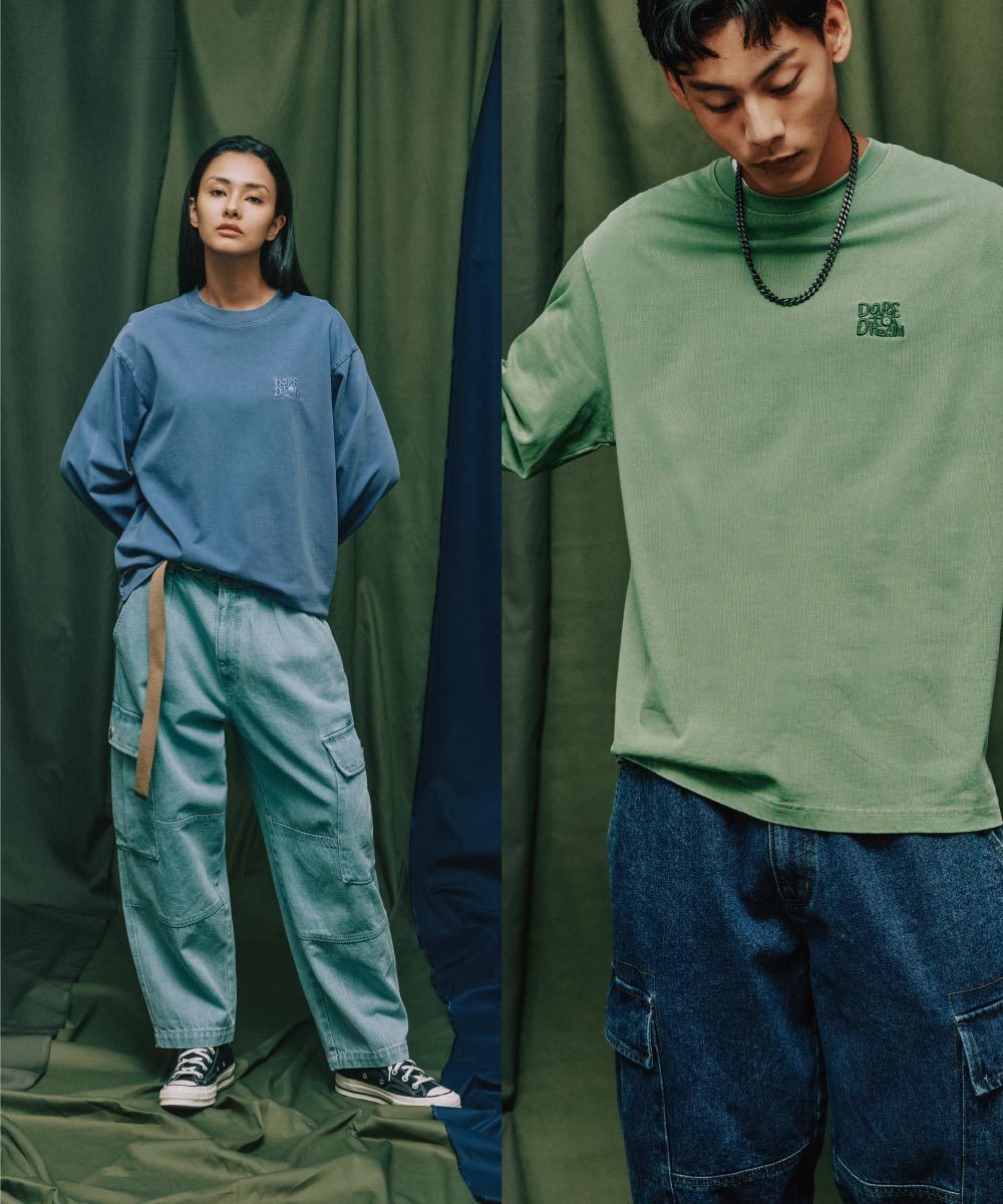 丹寧繭型口袋長褲