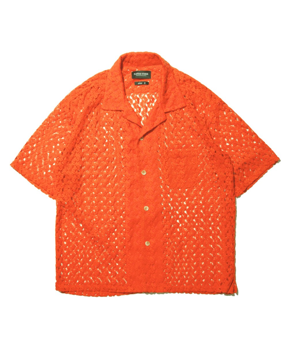 蕾絲短袖襯衫 napkin lace shirt