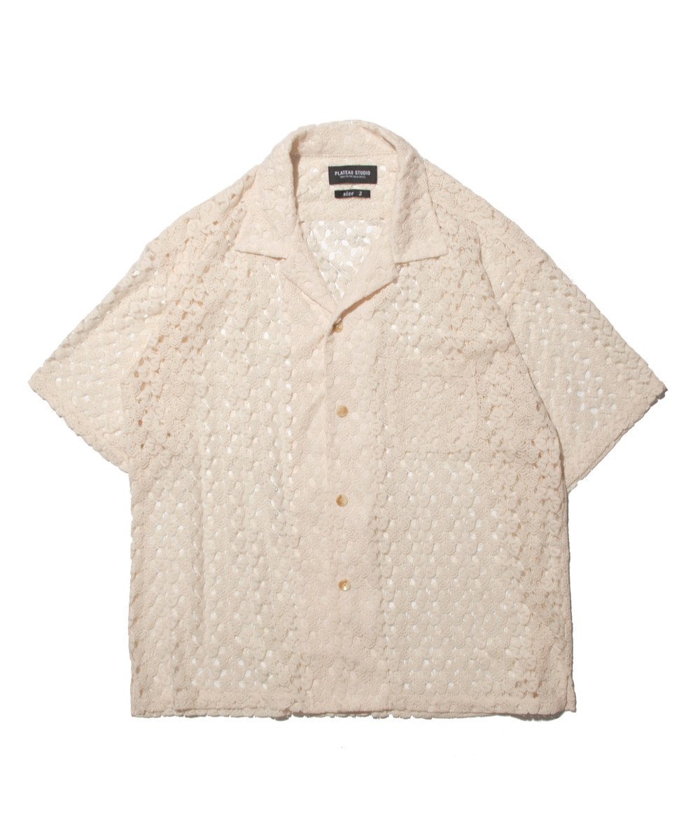蕾絲短袖襯衫 napkin lace shirt