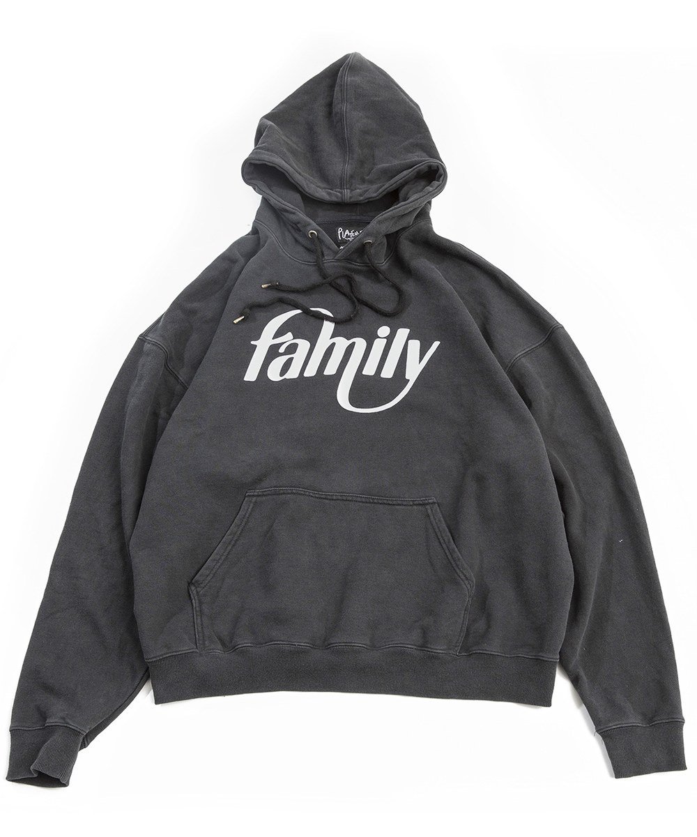 family signature hoodie 字體連帽大學Tee