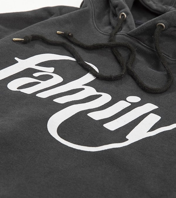 family signature hoodie 字體連帽大學Tee