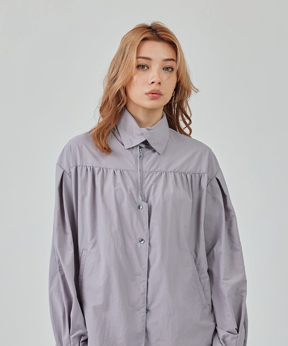 高領襯衫 Ruched Collar Shirt