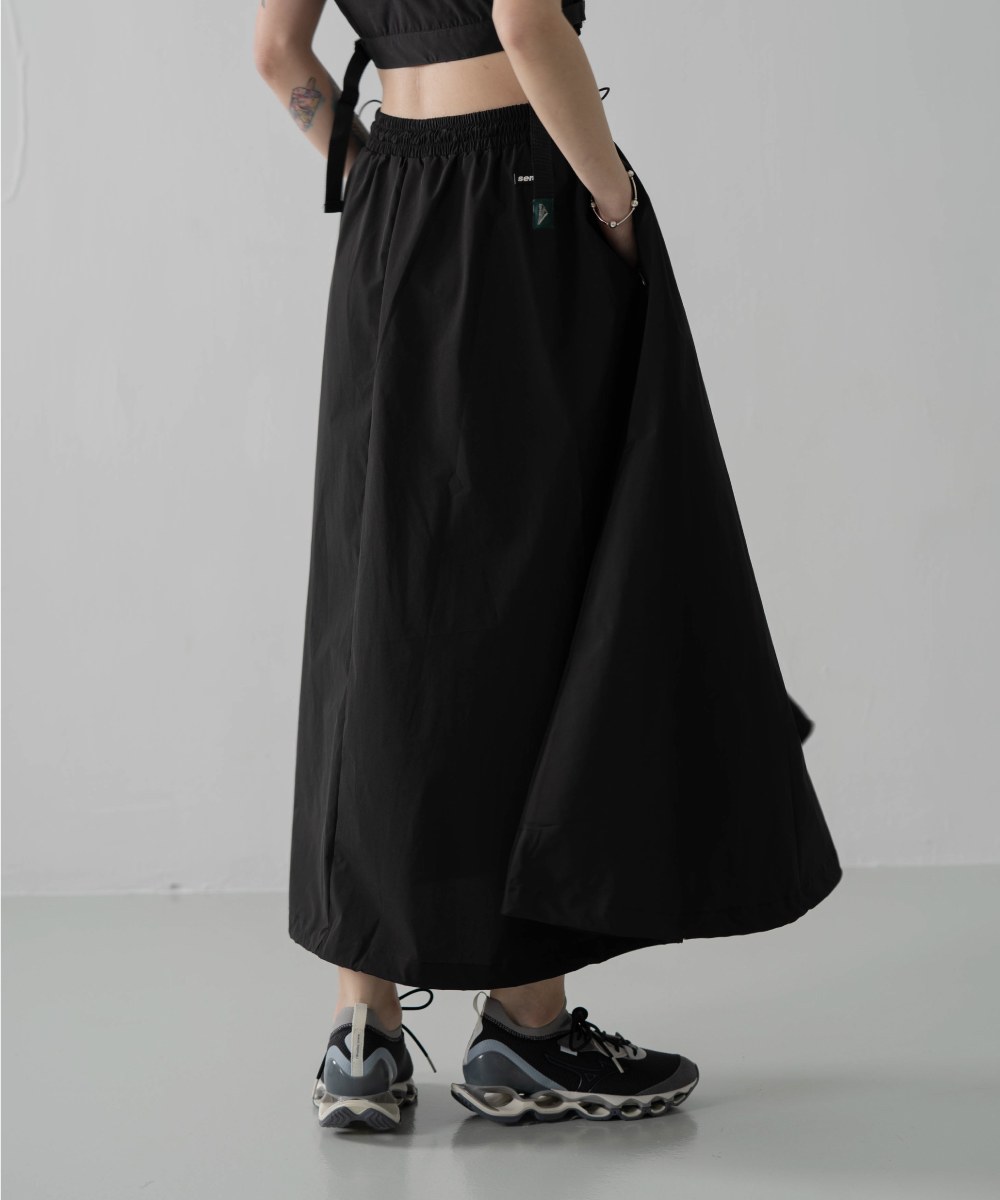 抽繩長裙 Sporty Nylon Full Skirts