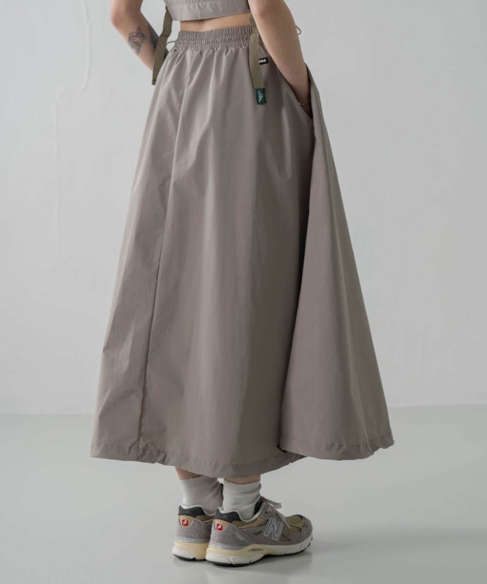 抽繩長裙 Sporty Nylon Full Skirts