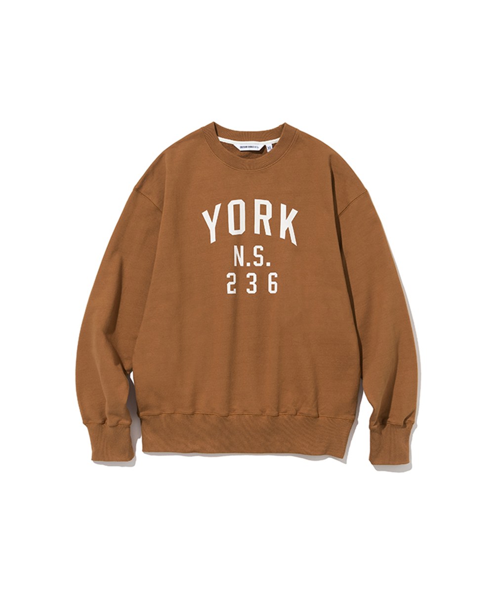 復古印花長袖大學Tee 22fw ns york sweatshirts