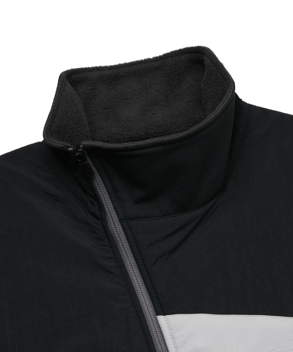 plain-me 聯名拼接刷毛外套 Hollow-Fleece Splice Jacket
