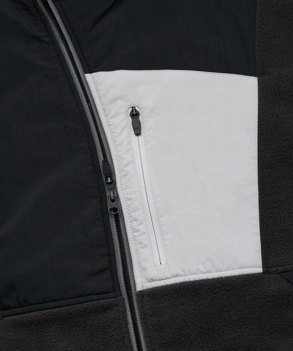 plain-me 聯名拼接刷毛外套 Hollow-Fleece Splice Jacket