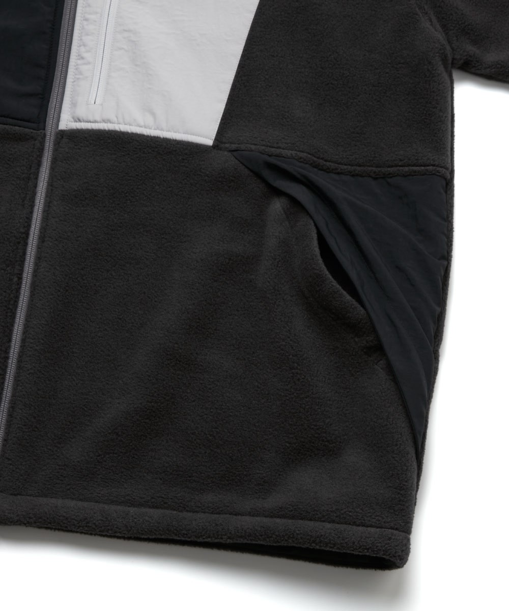 plain-me 聯名拼接刷毛外套 Hollow-Fleece Splice Jacket